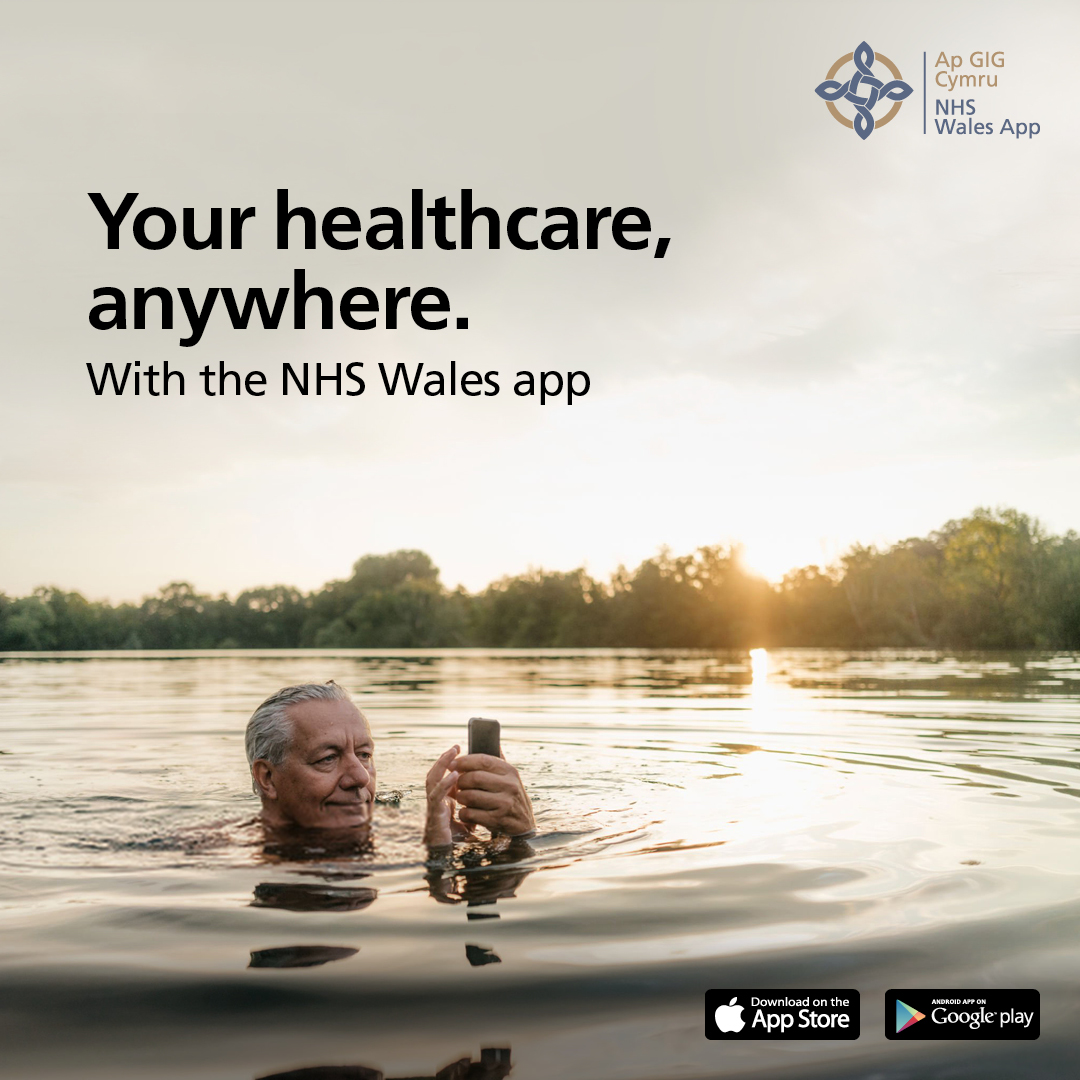  Get the NHS Wales App on your smartphone or tablet